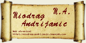 Miodrag Andrijanić vizit kartica